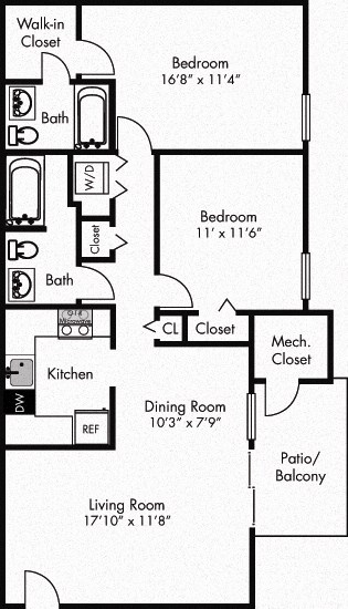 a floor plan of a house with a kitchen and a living room